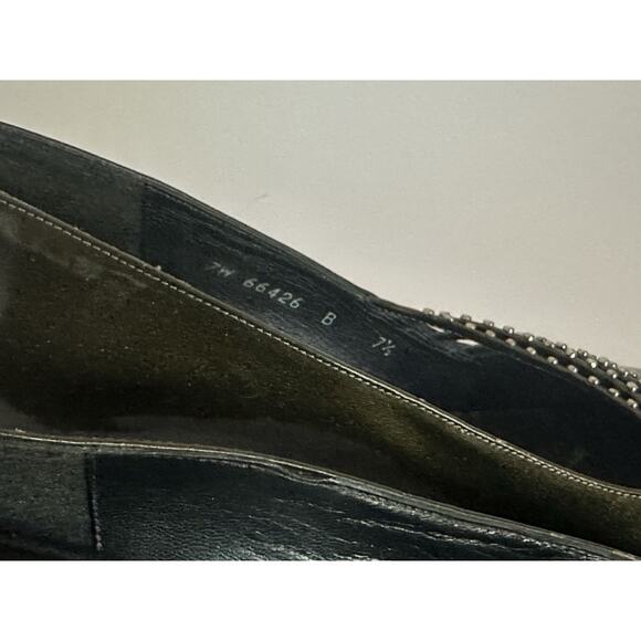 Vintage Stuart Weitzman Patent Leather Studded Pointed Toe Pumps - Picture 5 of 6